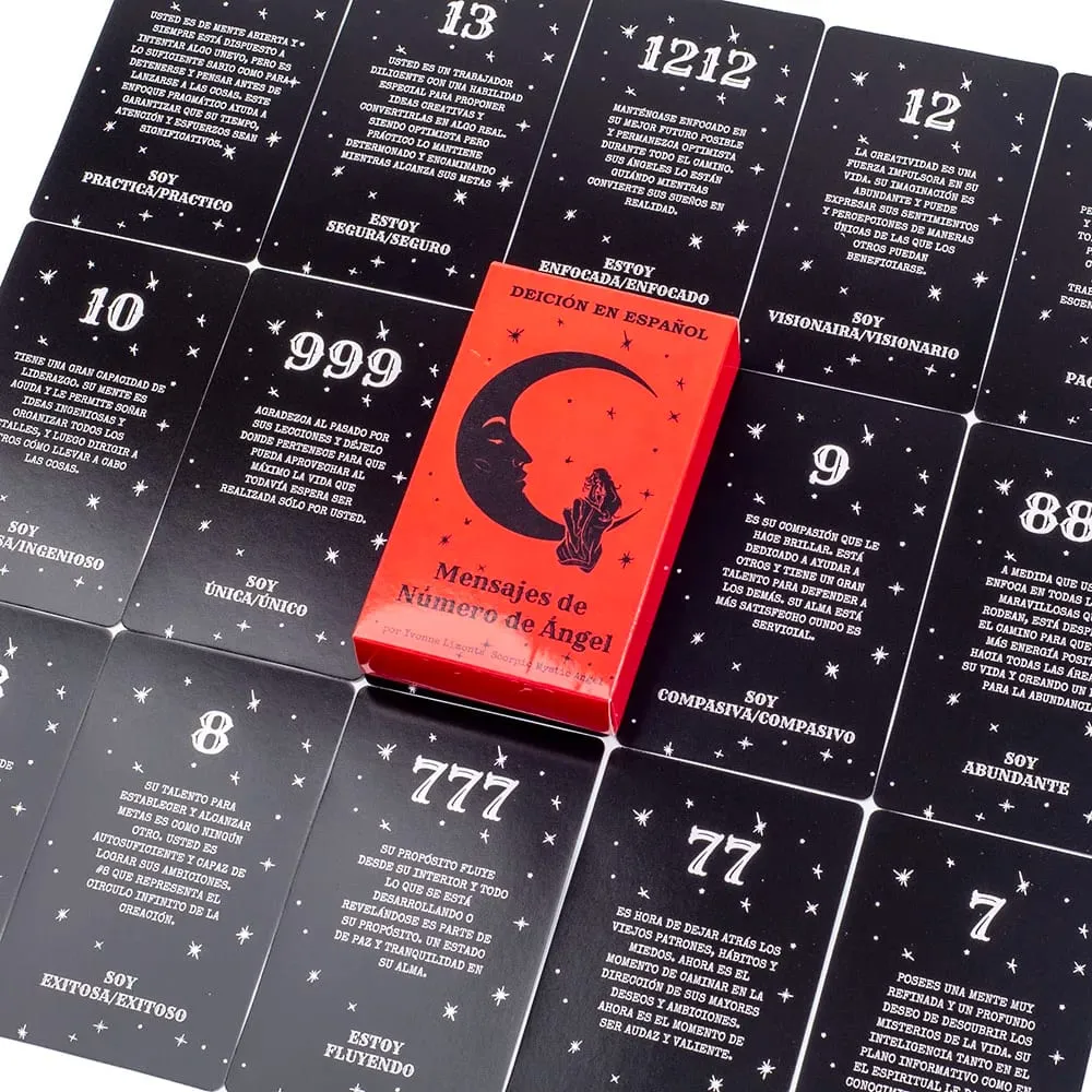 Mensajes de Número de Ángel 54Pcs Spanish Version Fate Divination Tarot Card FortuneTelling Card Games Party Board Game 10.3*6CM — image 5