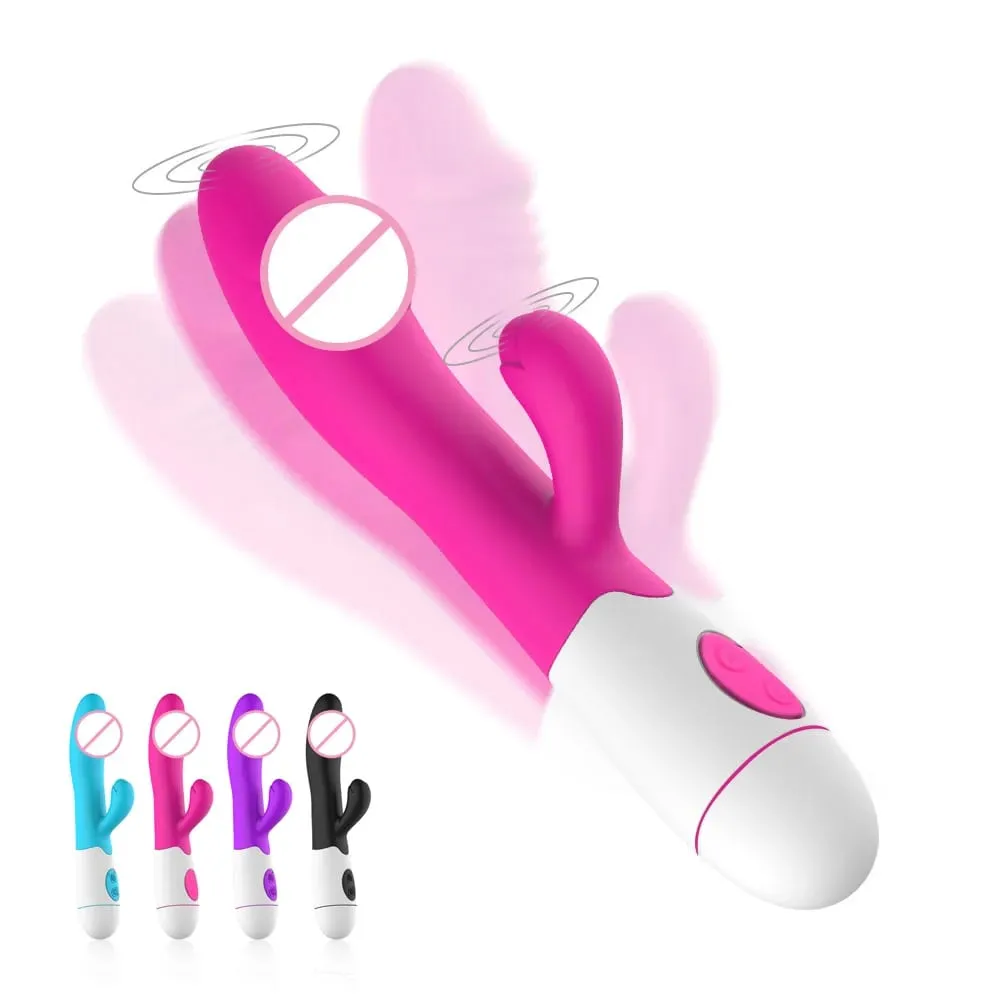 Anal Vagina Massage G-spot Masturbator Erotic Dildo Rabbit Vibrator Vibrators For Women 30 Frequency Dual Vibrating Sex Toys — image 2