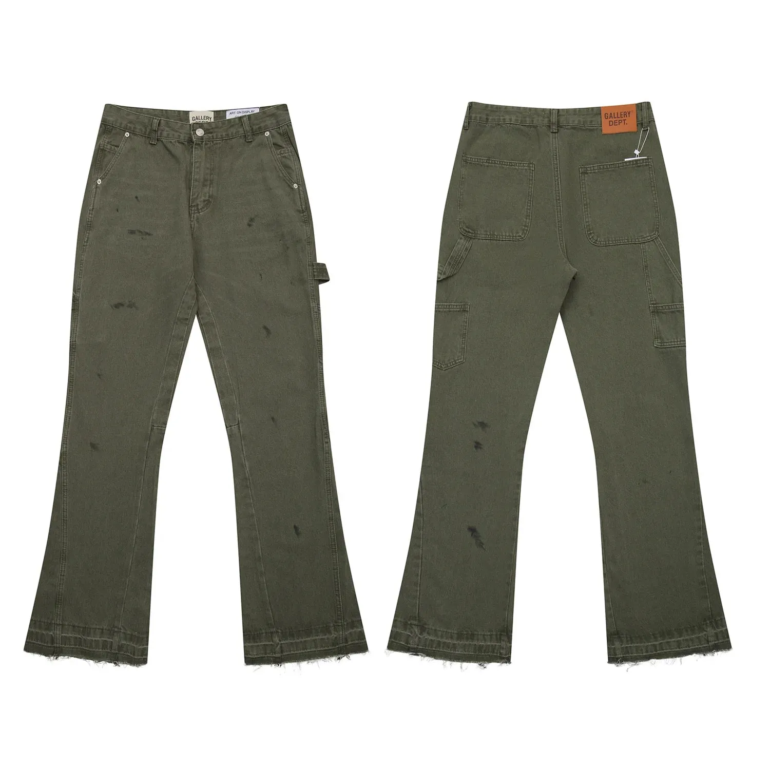 Denim Bell-bottoms Washed And Worn Patchwork Jeans — image 12