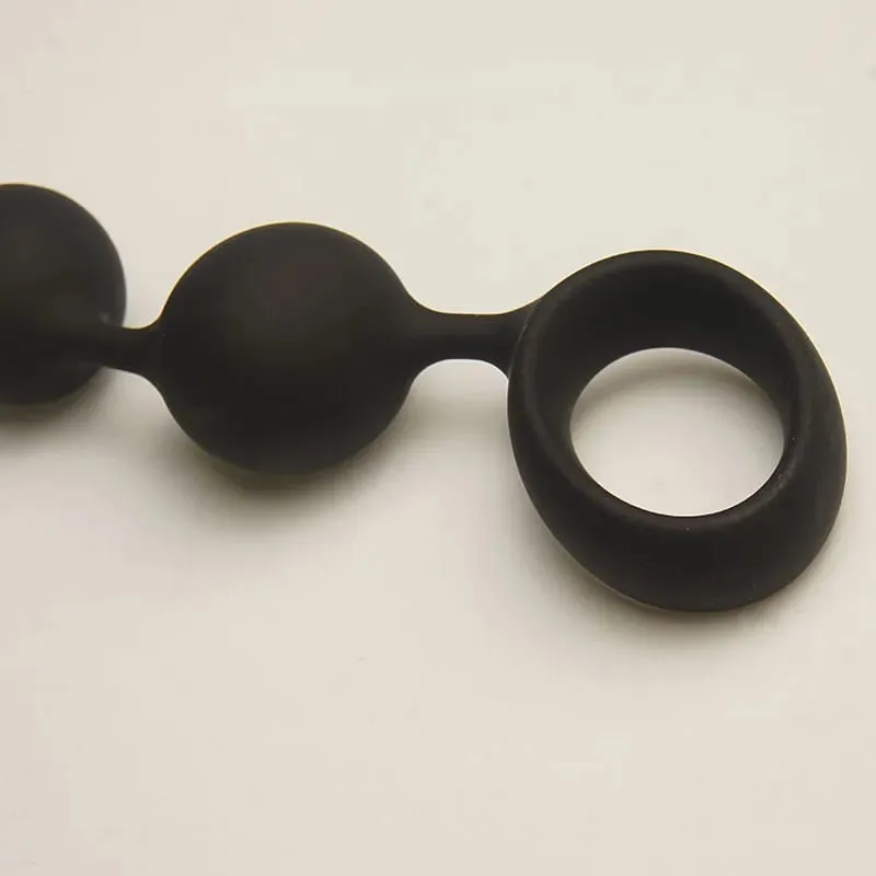 Silicone Anal Beads Sex Toys 10 Increasing Size Balls Anus Butt Plug Analplug Buttplug Butplug With Easy Pull Loop Handle — image 5