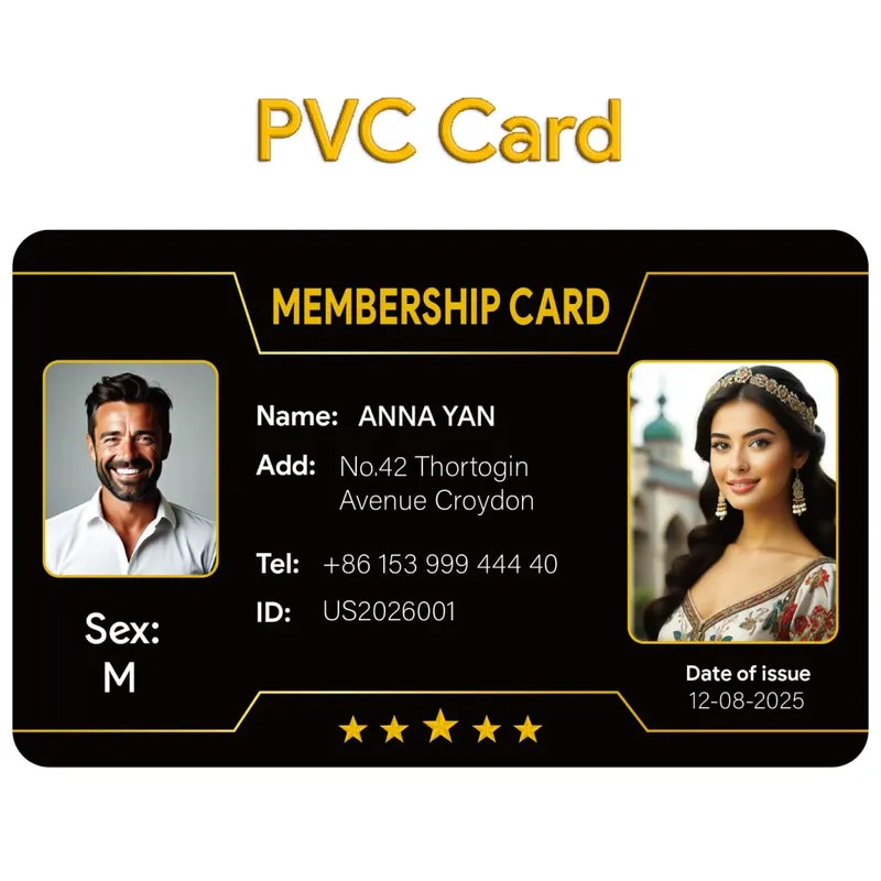 Custom 1 PCS Fan Club Membership Card PVC Plastic VIP Loyalty Card for Influencers Supporters Commemorative Worldwide Shipping