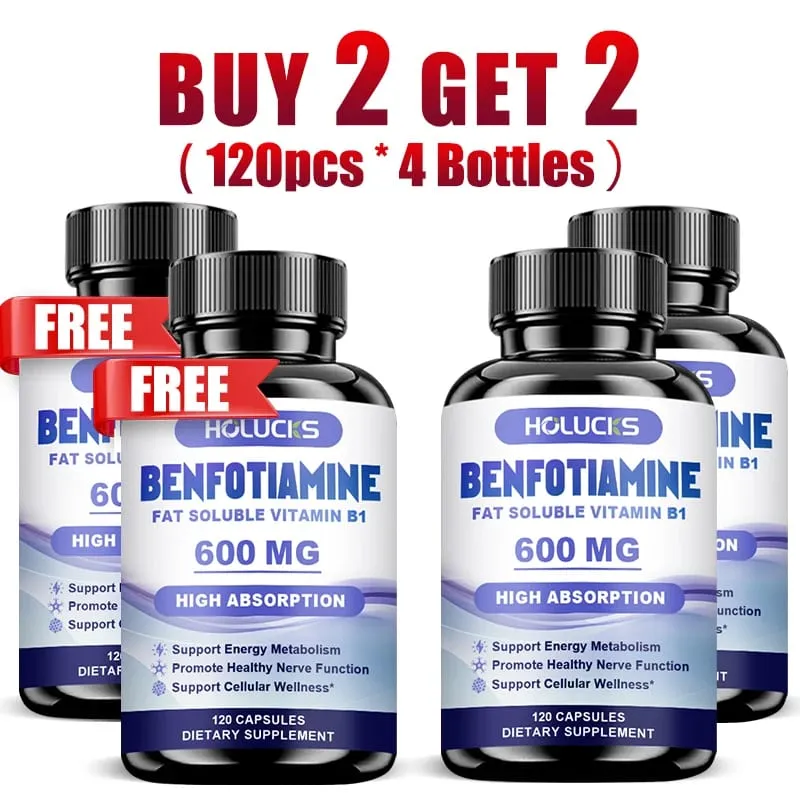 Benfotiamine Supplement High Absorption Vitamin B1 Support Healthy Nerves Glucose Metabolism & Antioxidant Defense