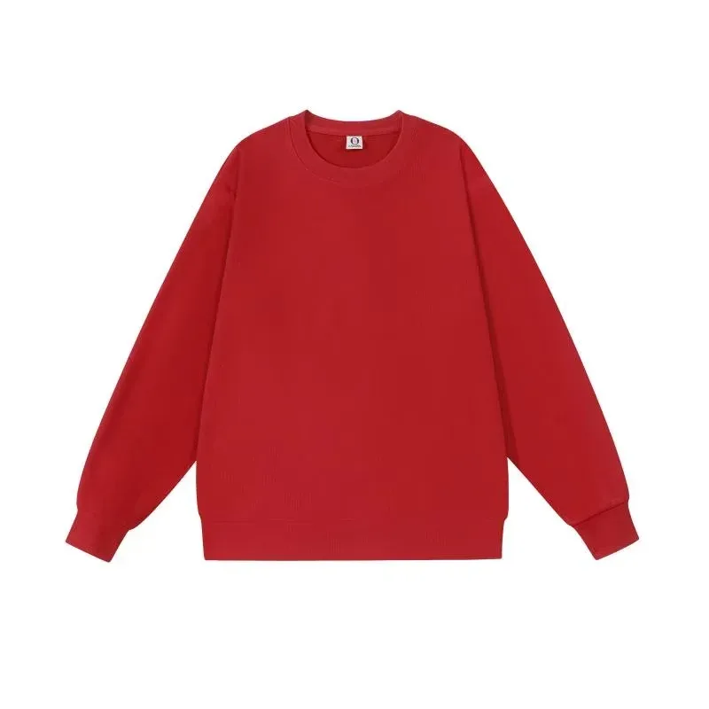 300 grams retro trendy round-neck hoodie stylish and simple casual sportswear shirt custom DTG printed with logo — image 10
