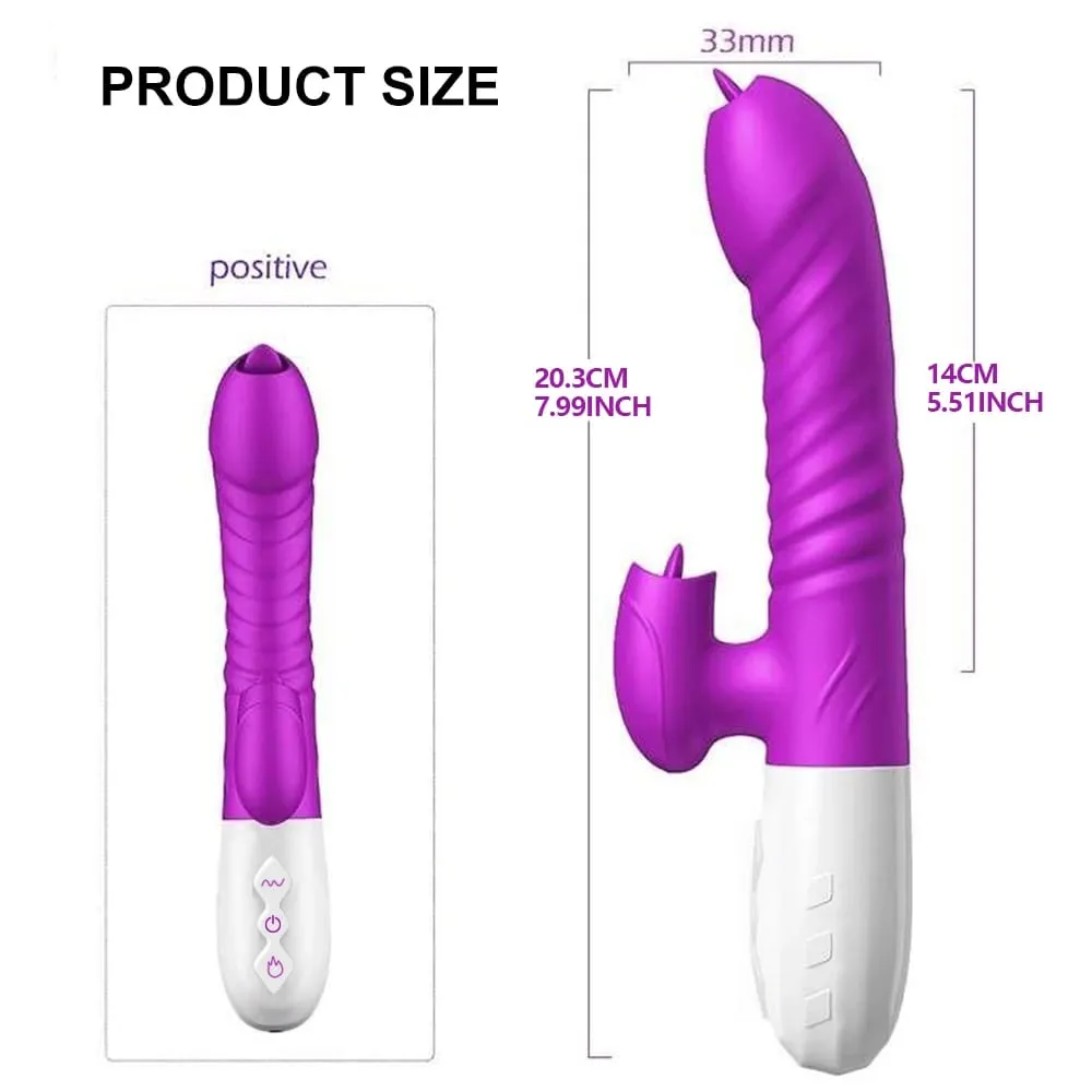 Mabilis na Orgasm Vibrator Dildo Para sa mga Babae Pagdila Heating Vibrator Klitoris G-Spot Stimulator Vibro Babae Clit Sucker Pang-adultong Sex Toy — image 6