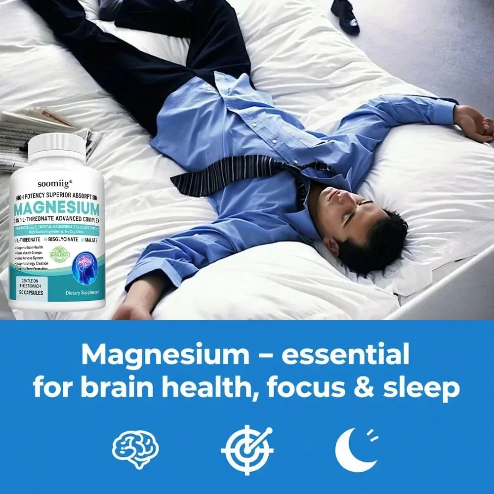 3-in-1 - Magnesium L-Threonate Glycinate Malate Brain Health Sleep Support Enhanced Immunity Energy Metabolism — image 2