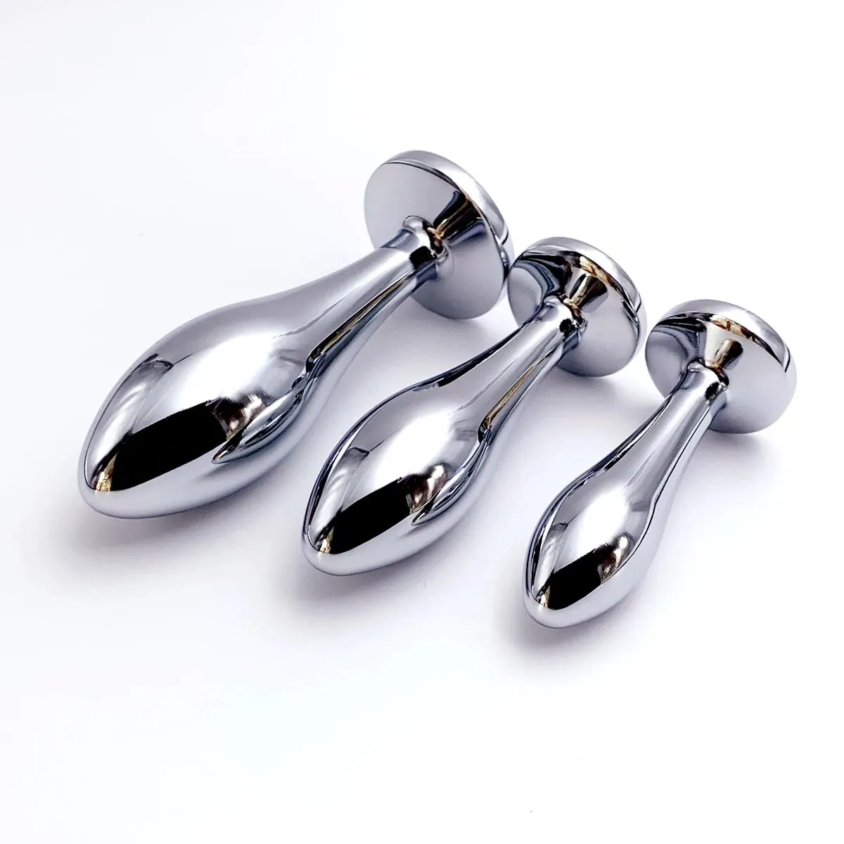 1Pcs Metal Drop Anal Plug with Three Sizes Jewel Base G-Point Massage Adult Pleasure Sex Toy for Sexual Wellness — image 5