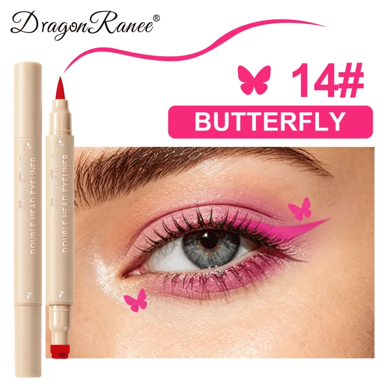 2-in-1 Dual-Ended Stamp Eyeliner Pen 20 Colors Waterproof Liquid Eyeliner with Stamp Tip Quick Dry Eye Makeup for Beginners — image 21