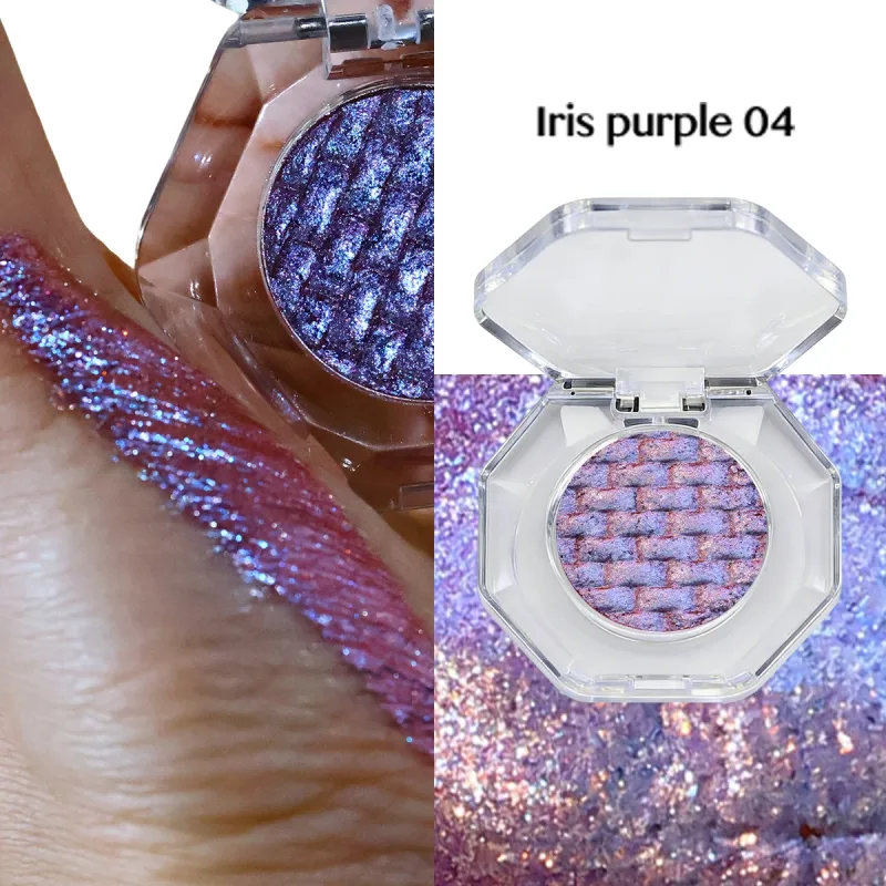 Alluring Chameleon Wet Eyeshadow Palette 26mm Glitter Luminous Metallic Highly Pigmented Multichrome Eyeshadow Aurora Fair — image 5