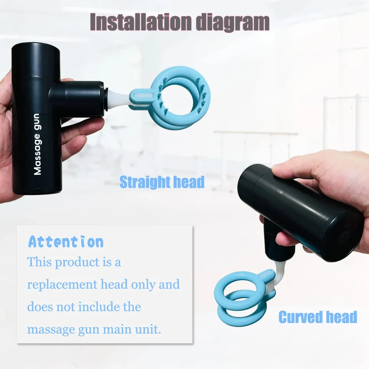 (Se encaixa no eixo de 12-19mm) acessórios de cabeça de pistola de massagem - cabeça de silicone substituível para arma de fáscia acessórios de fitness brinquedo sexual masculino — image 3