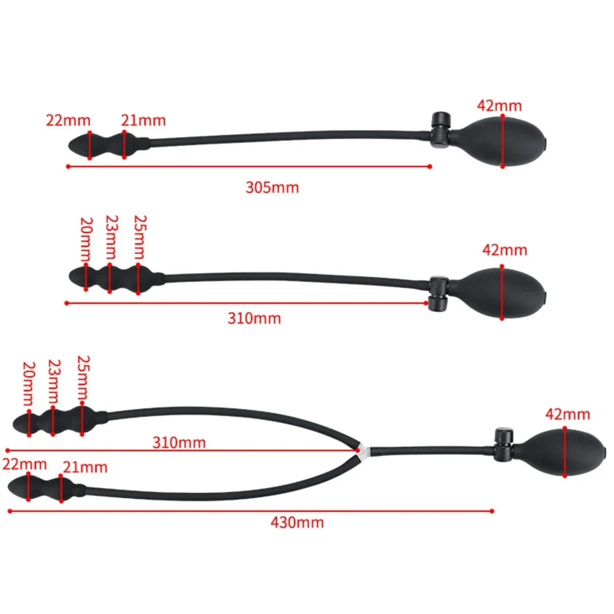 Uppblåsbar analplugg Vuxen Sexleksak Dildo Pump Butt Plug Anal Dilator BDSM Sexleksak för att njuta av sexnöje — image 3