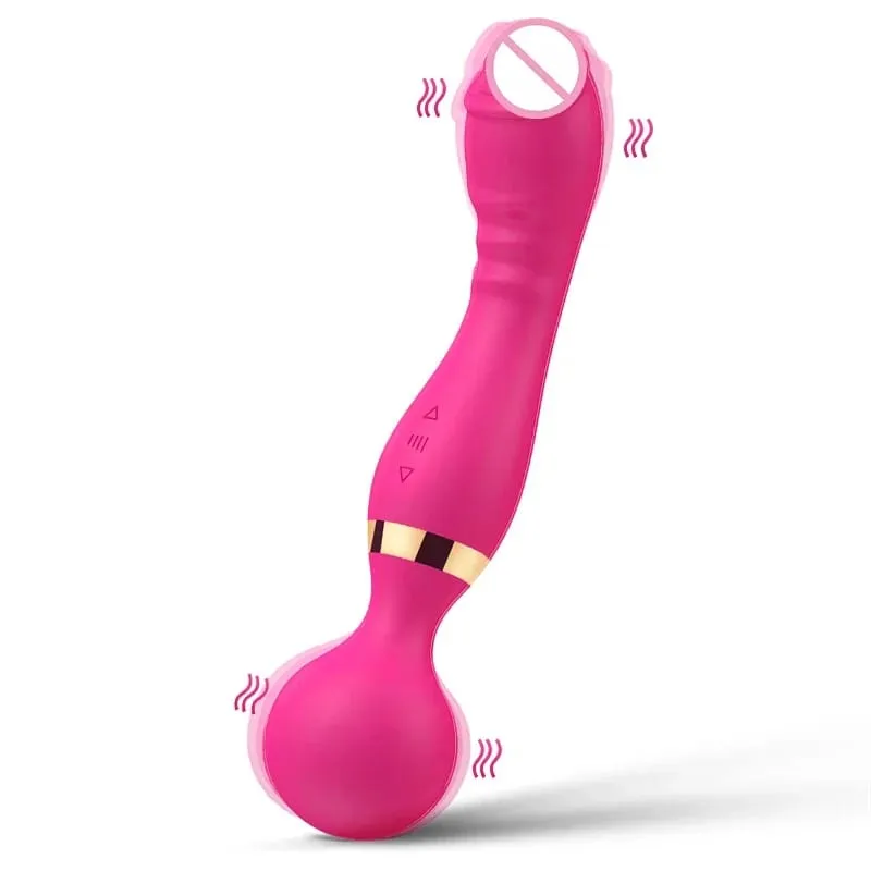 Sex Toys Vibrator Telescopic/Rabbit/Finger Digging G Spot Powerful vibrating AV Magic Wand Clitoris Stimulator Dildo Masturbator — image 3