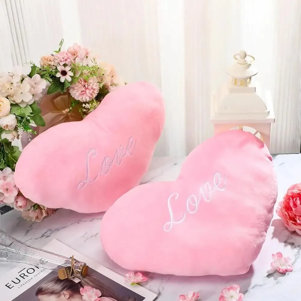 Hot Heart Shape Heart Plush Pillow Pink Color Valentines gift Soft Pillow Red Color Stuffed Pillow Home Decorative — image 6