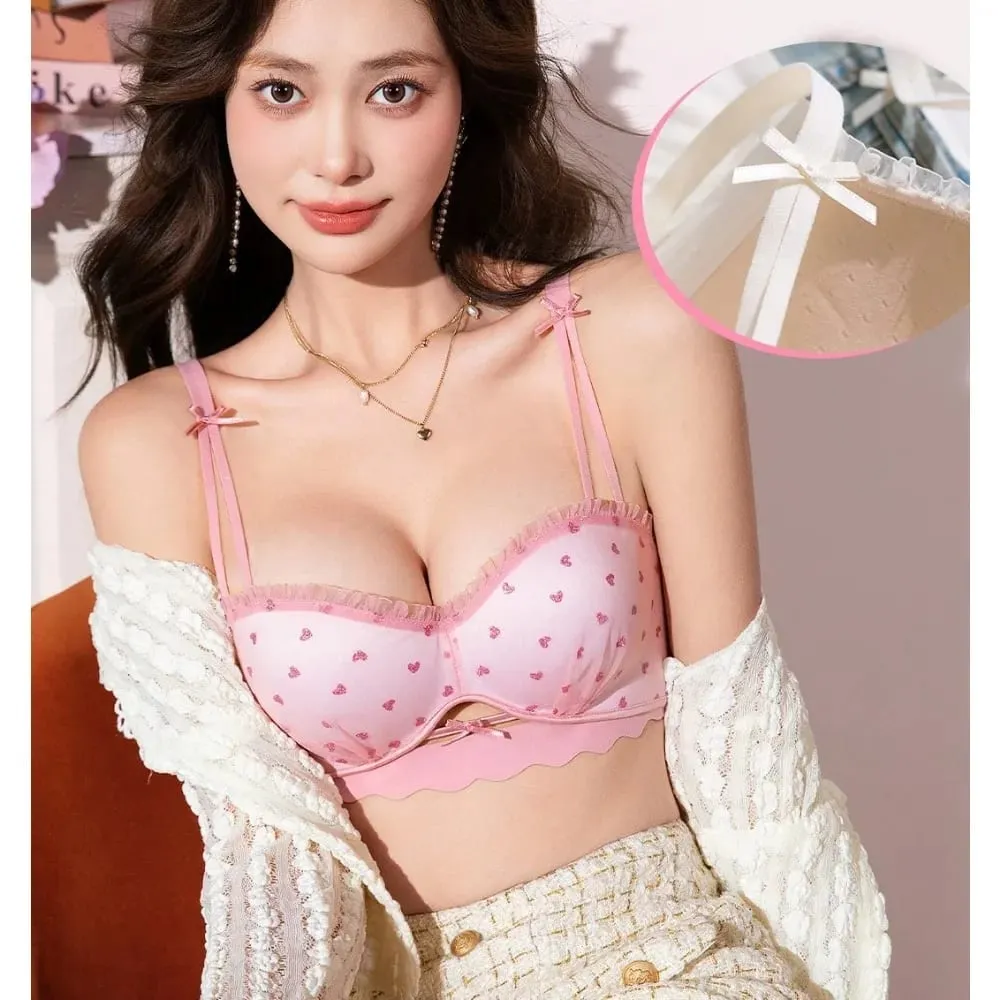 French Lace Push Up Bra For Small Bust Half Cup Anti‑Sag 2026 New Pure Desire Sexy Women Lingerie Brassiere 32-38 A-C — image 4