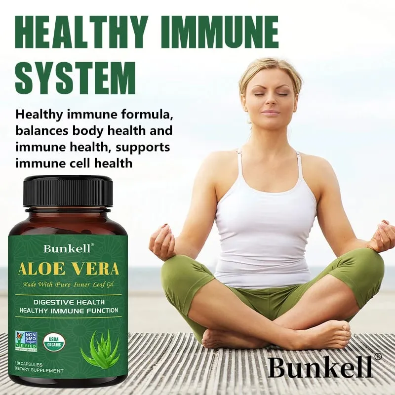 Aloe Vera Supplement - Made with Organic Aloe Vera Support Digestion Skin and Joint Health for Men and Women