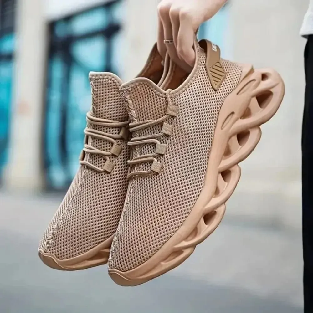 Men's Sports Running Black Jogging Shoes Casual Sports Shoes Brown Outdoor Breathable Mesh Lightweight Shock Absorbing Tennis — image 3