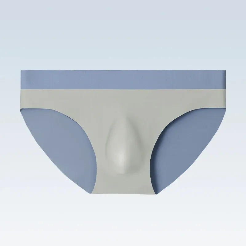Roupa interior sem costura de seda gelo masculina 3d perfuração triângulo shorts verão cuecas finas meninos shorts esportivos 3256808552917215 — image 2