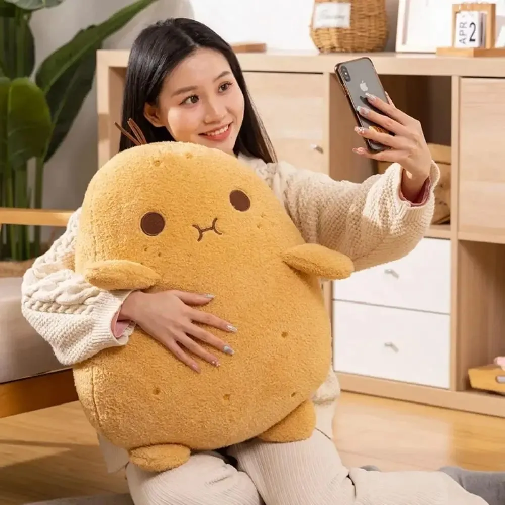 PP Bomuld Lille kartoffel Plys Dukke Fluffy Blød Sjov Mad Plys Dukke Tegnefilm Plys fyldt Plant Spud Pudepude