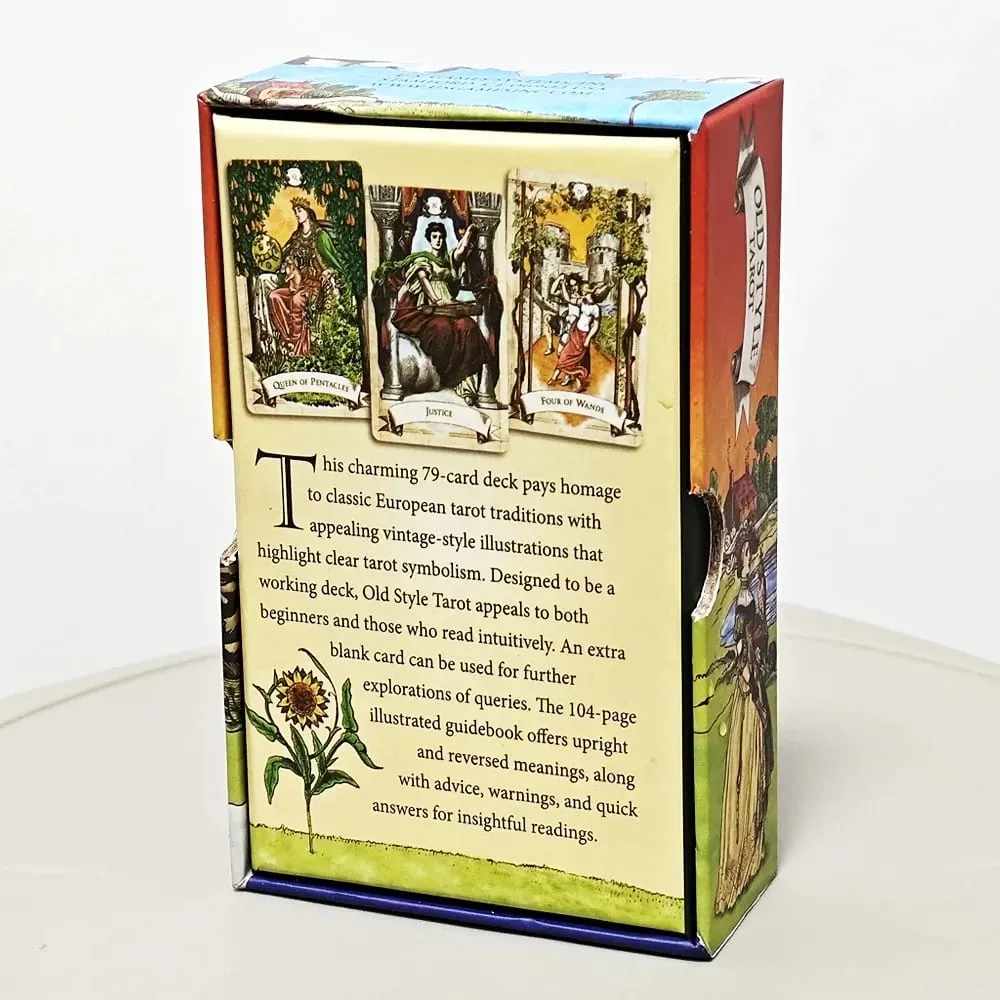 Eski Stil Tarot Güverte Çift Taraflı Kabartmalı 79 Adet Vintage Çizimler Sert Kutuda Paketlenmiş Net Sembolizmi Vurgulayın 12*7cm — image 6