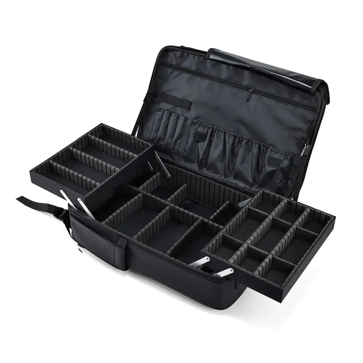 Makeup Artist Bag Portable Travel Organizer Box Professional Case with Adjustable Dividers Extra Large Makeup Case — image 1