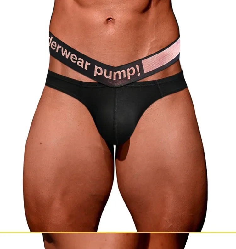 Trendy Little Triangle Masculino Juventude Cintura Baixa Ajuste Fechado Hip Lift Elástico Rosa Gradiente Com Decote Em V Pendurado — image 22