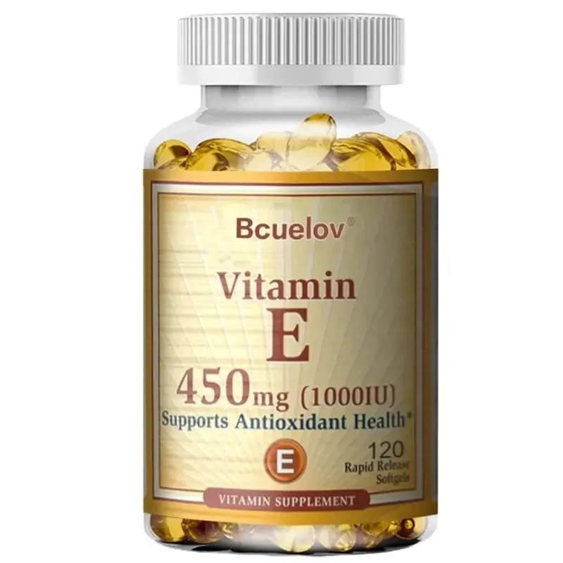Bcuelov Vitamin E 450MG (1000 IU) Mixed Sinusuportahan ang Immune System at Skin Nutrition - Natural Antioxidant - Gluten at Dairy Free — image 9