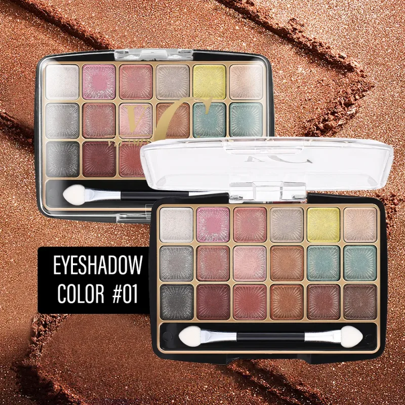 18 Colors Glitter Eyeshadow Palette Long Lasting Korean Eye Makeup Matte Shimmer Pigment Nude Eyeshadow Palette Cosmetics — image 9