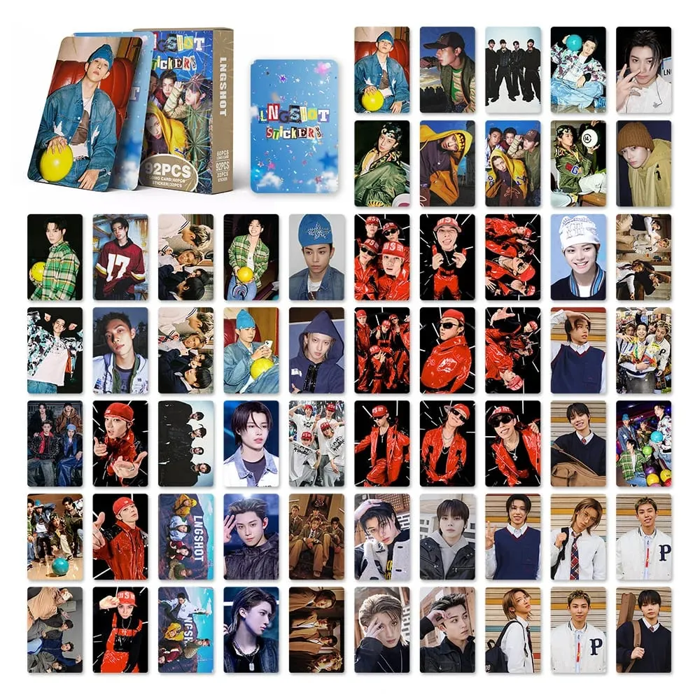127pcs LNGSHOT New Album Photocards Stickers Kpop Merch Lomo Cards Set Fans Collection Cards Giftsi — image 3