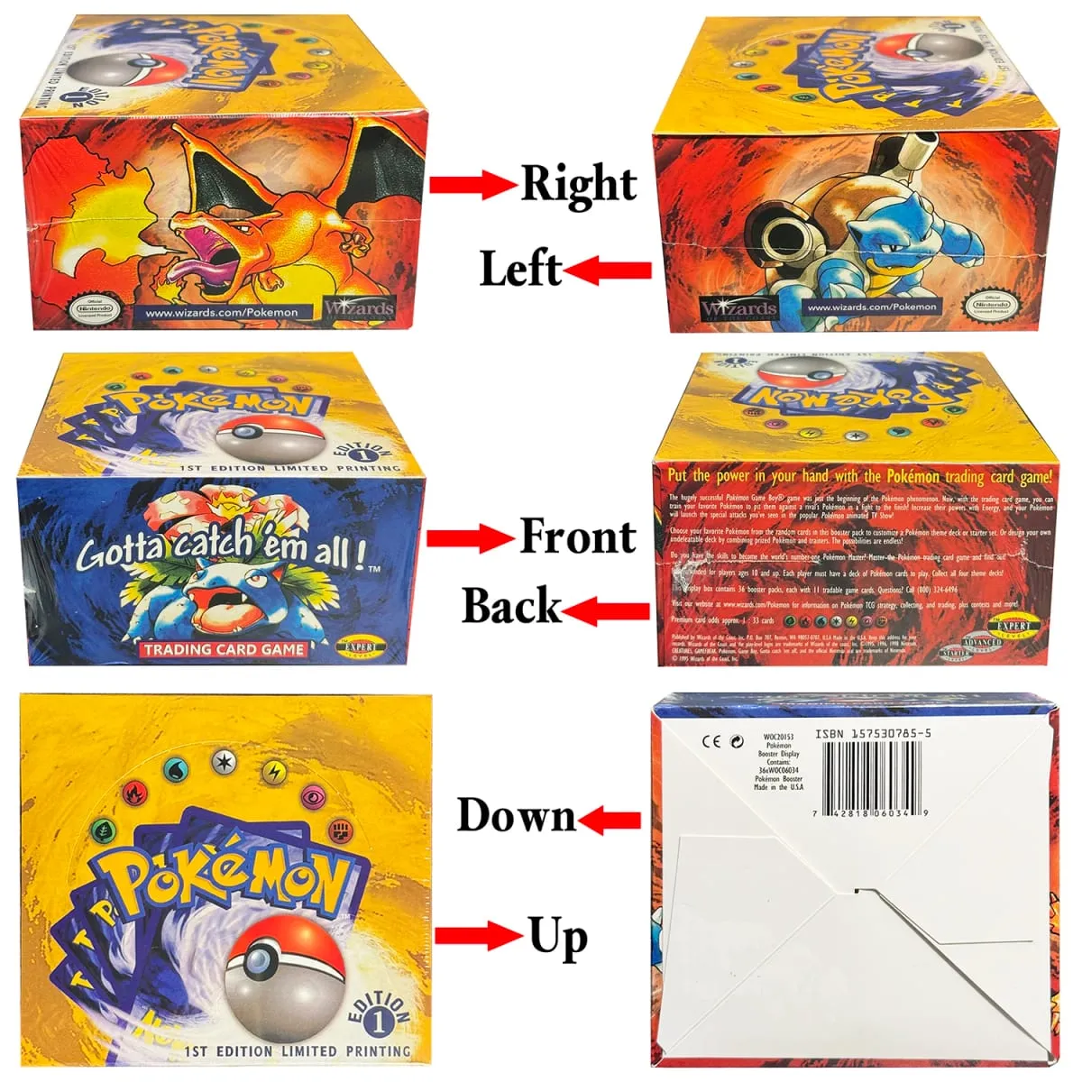 Whole pack PKM 1st Edition Booster Pack PTCG Proxy Cards for Base Set Pack Charizard Blastoise Venusaur TCG Cards 11pcs/Pack Toy — image 2