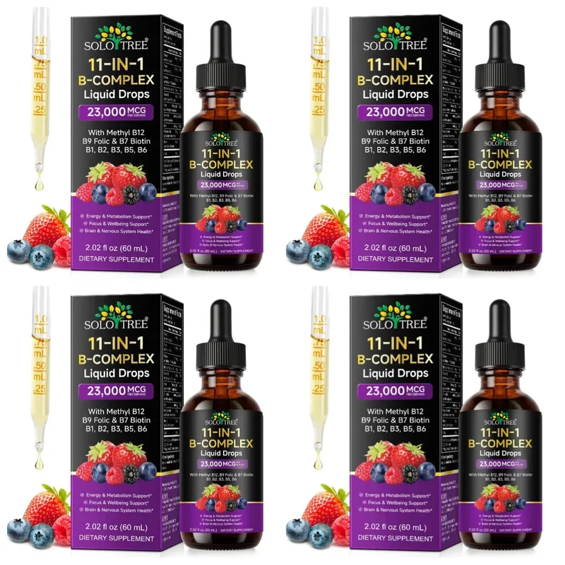 11 em 1 gotas de complexo de vitamina B 23000mcg suplemento líquido oral de vitamina B para suporte diário de energia e bem-estar 30 ml — image 6