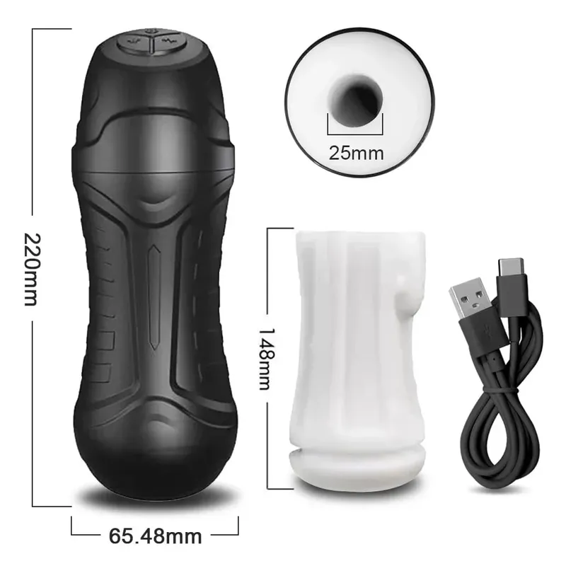 Automatic Male Masturbator Powerful Vibration Blowjob Sucking Machine Silicone Masturbation Cup Adult Supplies Sex Toy for Men — image 12