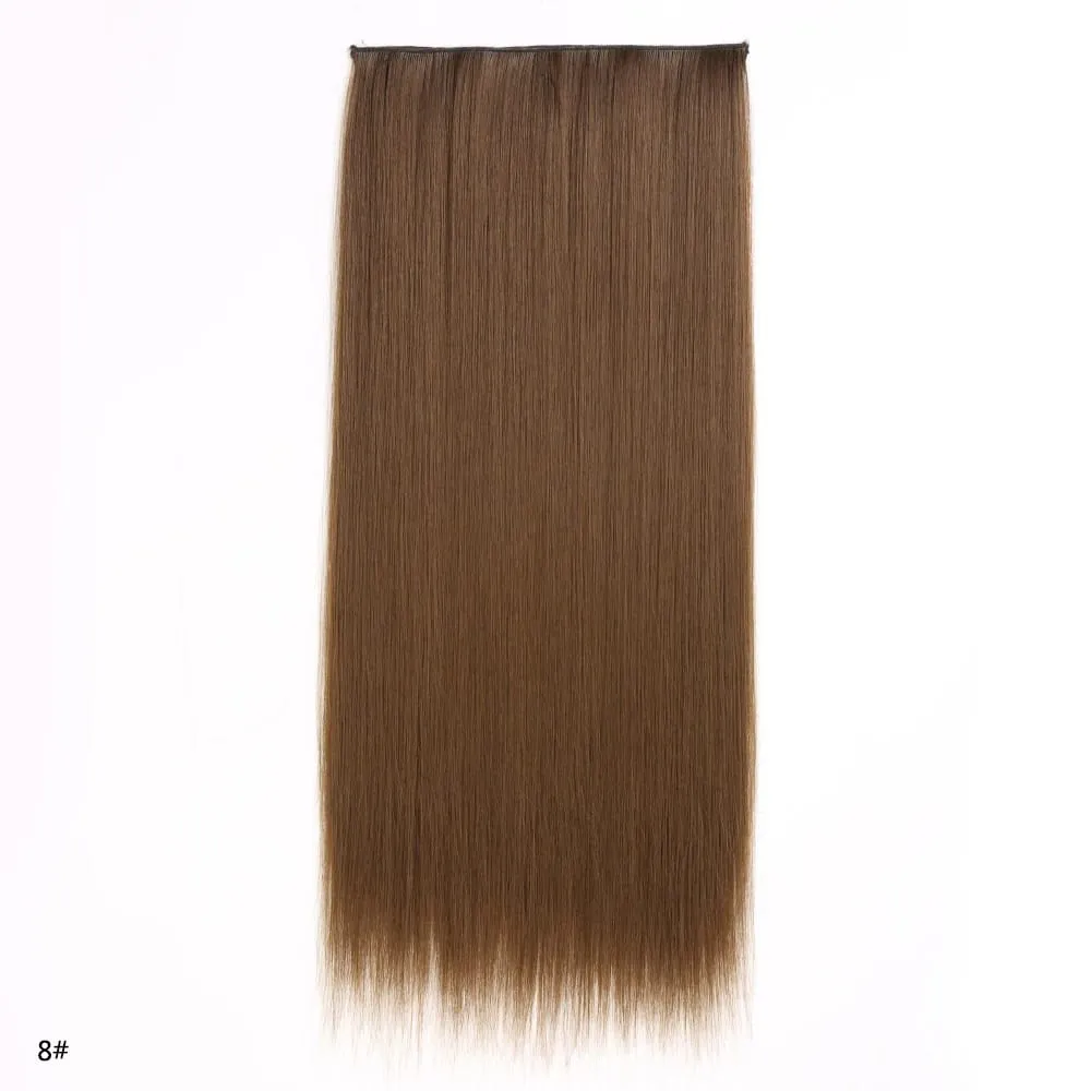 Syntetické prodloužení vlasů jednodílné s klipem 5Clips v dlouhé rovné vlasy blond pro ženy každodenní použití — image 26