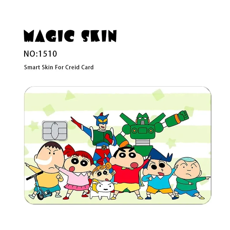 Anime Crayon Shin-Chan Matte Sticker Film Tape Skin for Credit Card Debit Card Cartoon Waterproof Stickers Small Chip Gifts Toys — image 13