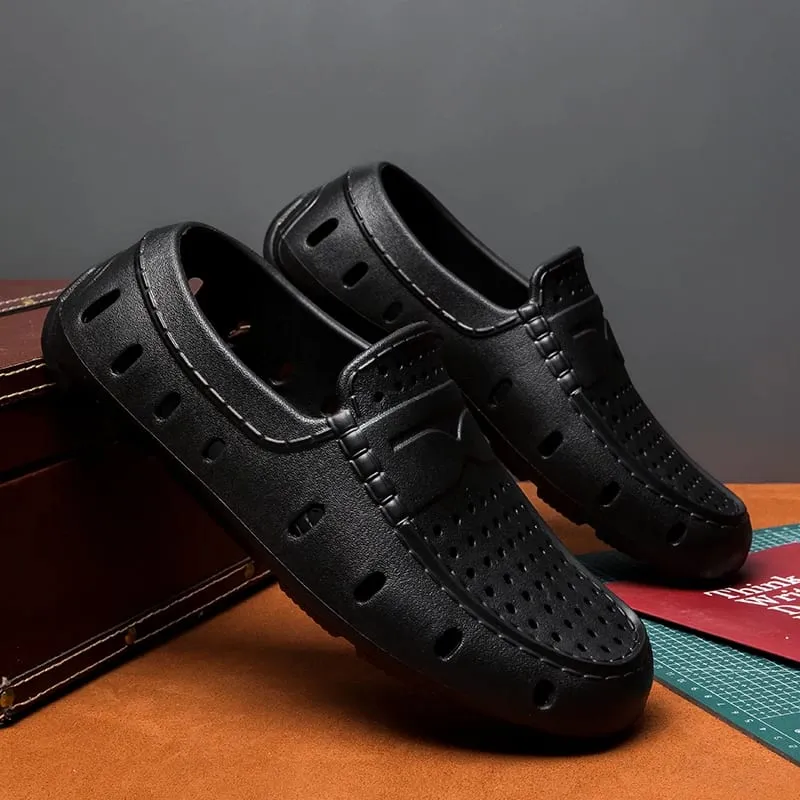 Bekväma loafers för män Skor Läderskor Halkfria körskor Fritidsskor Eva Tofflor Halkfria skor Stor storlek 46 — image 1