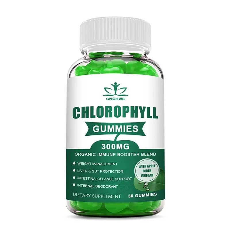 Chlorophyll Gummies-na may ACV Vitamin D3 C E B12 -Natural Deodorant Energy Boost Immune at Digestion Support Vegan 60 Candies — image 12