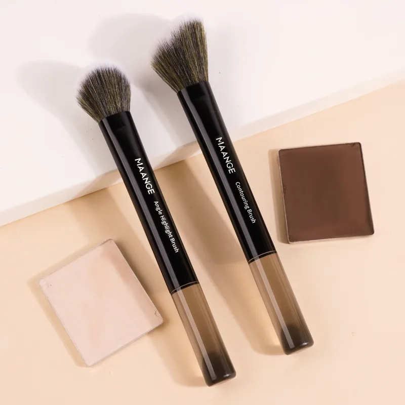 Makeup Brushes Set 2pcs Foundation Synthetic Hair Face Concealer Powder Makeup Brushes Suitable for Girls Makeup Beauty