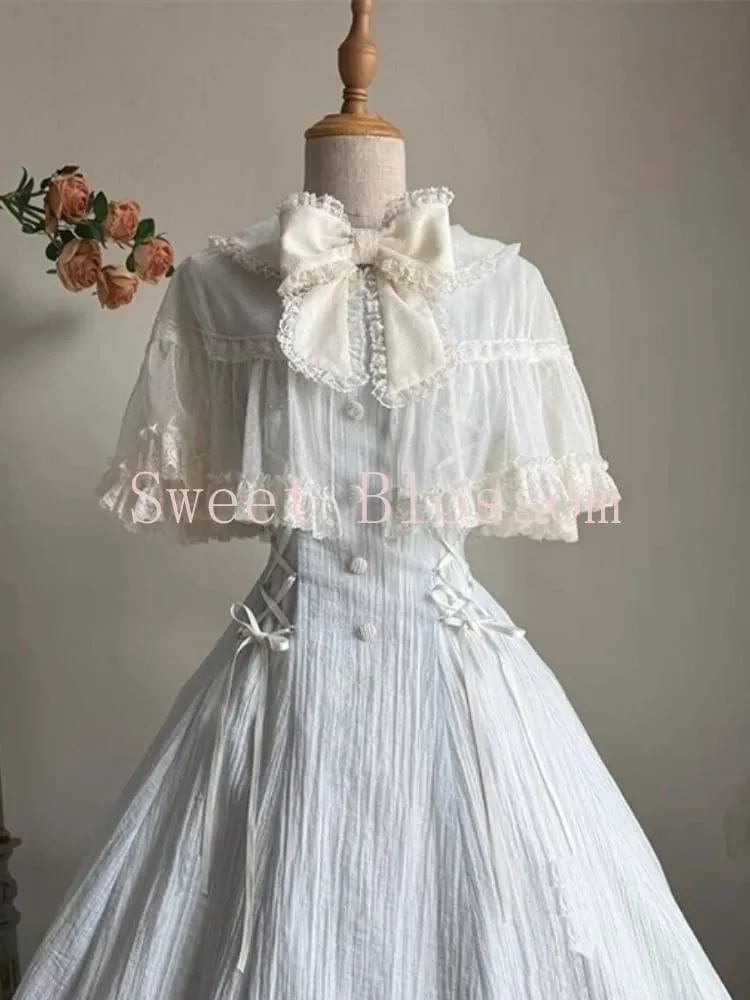 French Elegant Sweet Lolita Dress Women Bow Lace Patchwork Princess Party Dresses Bagong Slim Fashion Hepburn na Damit Tag-init 2025 — image 3
