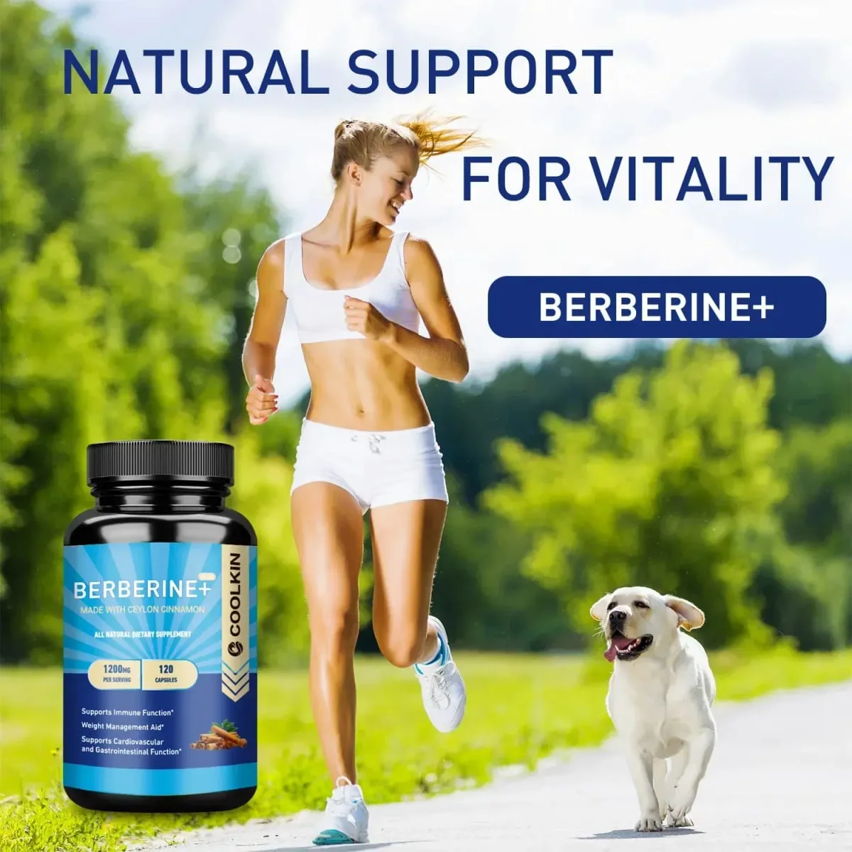 Premium Berberine HCl 1200 Mg Plus Organic Ceylon Cinnamon - Suplemen Pengurusan Berat Sokongan Sistem Imun — image 3