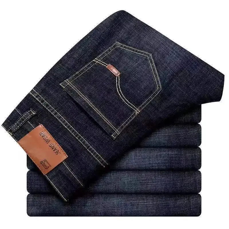Business Jeans Men Straight Versatile Youth Middle-aged Denim Cheap Work Site Electric Welding Mason Bricklayer Pants Fashion — image 12