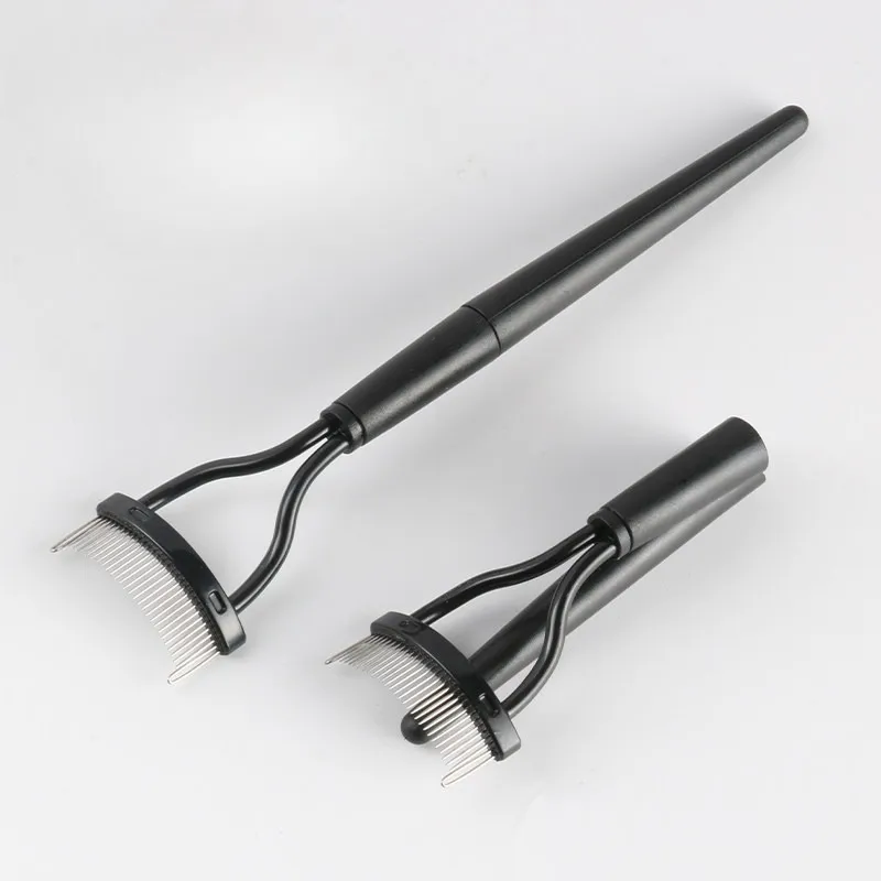1Pc Curved Design Eyelash Brushes Combs Folding Separator Stainless Steel Eyelash Combing Tool Beauty Portable — image 3