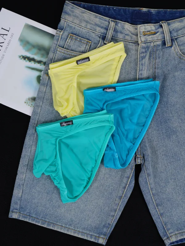 1 PCS Men's Ice Silk Ultra-Thin Cooling Mesh Sheer Briefs, Independent U Convex Pouch, Slim Fit Barely-There Daily Underwear — image 3