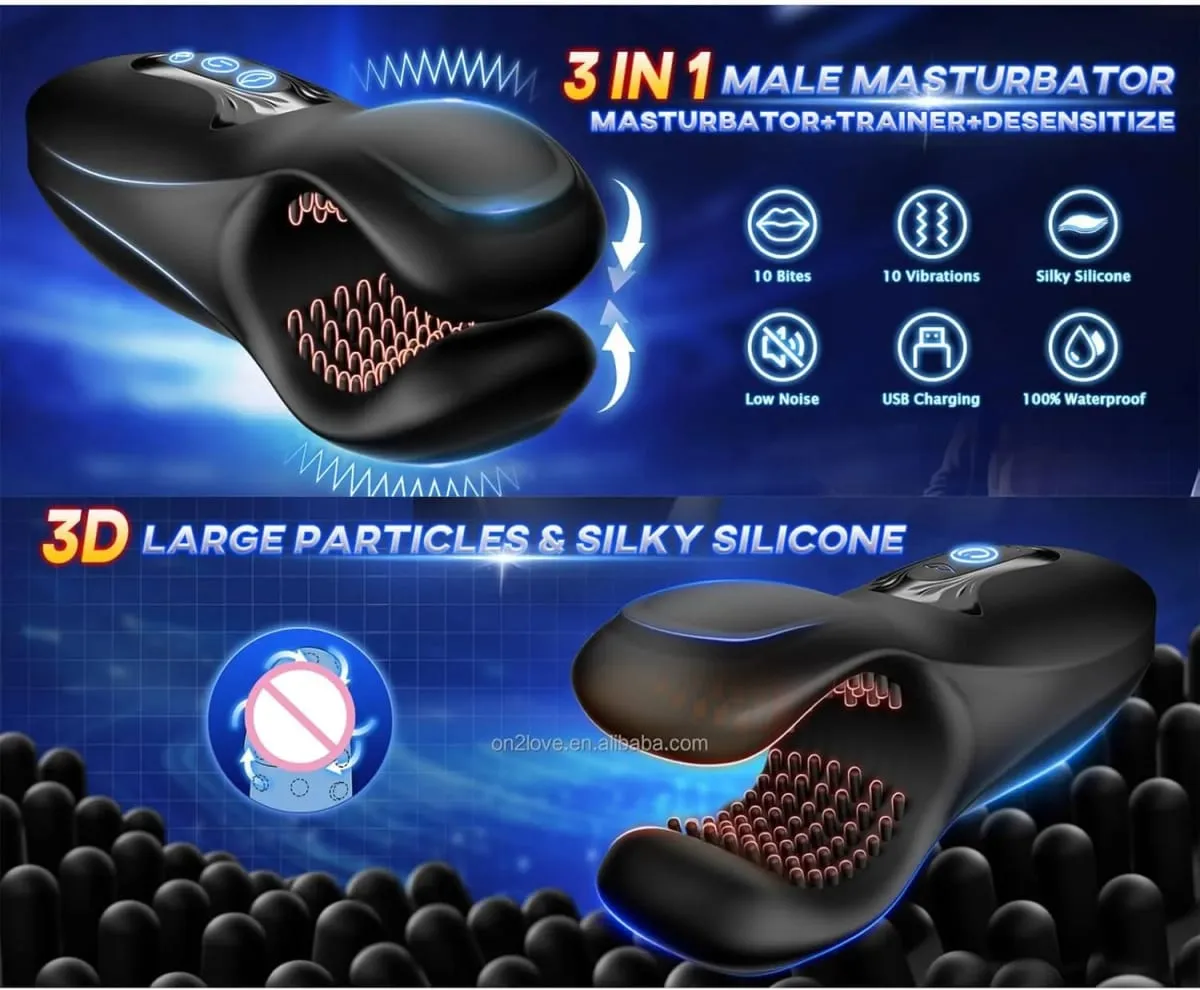 Male Masturbator Penis Training Vibrator - Male Sex Toys Stroker Glans Ghost Exercisers Pocket Pussy Adult Toys Sex Machine — image 3