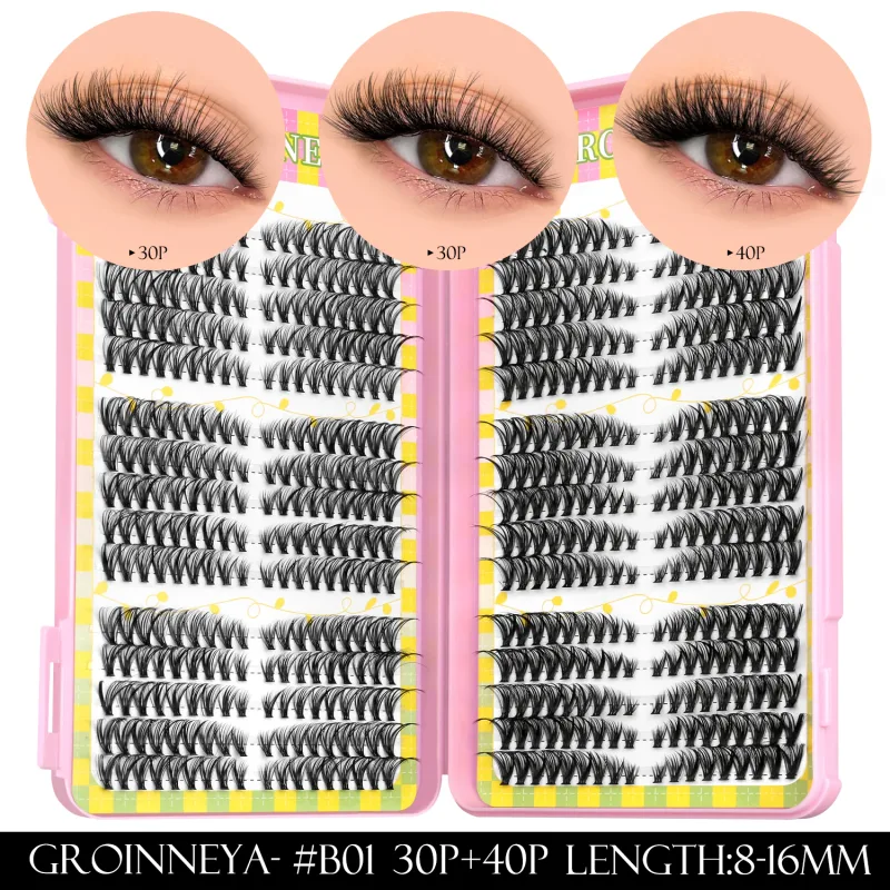 Lash Clusters 540pcs 60D+100D Eyelashes Extensions 2style Mixed Lash Book Fluffy Cat Eye Eyelashes False Lashes Makeup — image 8