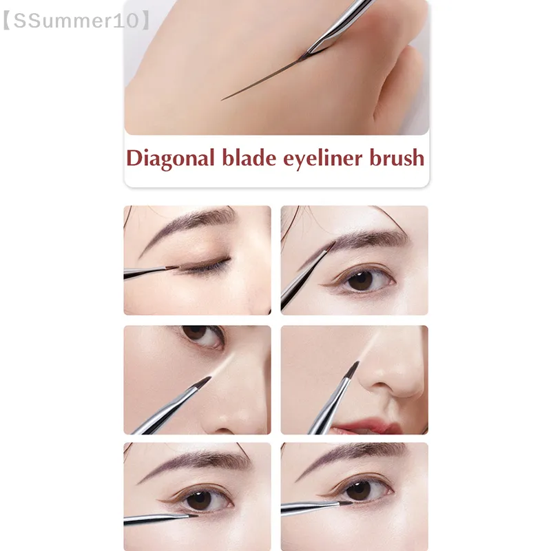 【SSummer10】Brow Contour Makeup Brushes Eyebrow Eyeliner Brush Professional Super Thin Angled Liner Eye Brush Make Up Tools【SS】 — image 6