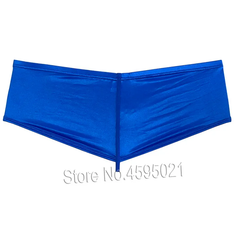 Cuecas masculinas de seda e gelo, tanga atrevida, brilhante, aparência molhada, biquíni, sólido, brilhante, cintura baixa, praia, cuecas de biquíni — image 5