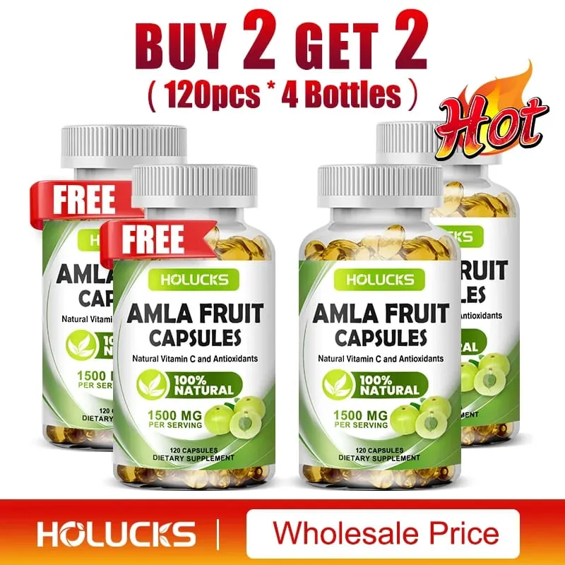 Amla Vitamin Supplements Supports Metabolism Detox & Digestion Collagen Booster Provides Cellular Defence Skin Hair Health