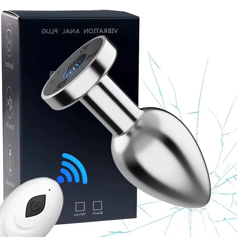 Powerful Anal Plug Vibrator for Men Women Female Vagina Remote Stimulator Prostate Butt Plug for Adult Couples Sex Toys