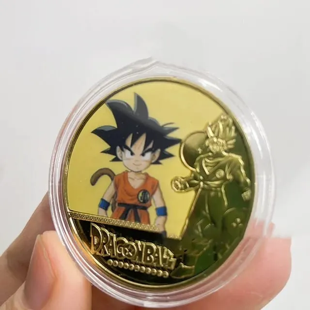 Dragon Ball Banhado A Ouro Moeda de Ouro Son Goku Vegeta Moedas Comemorativas Crianças Clássico Anime Periféricos Coleção Brinquedo Lembrança — image 35