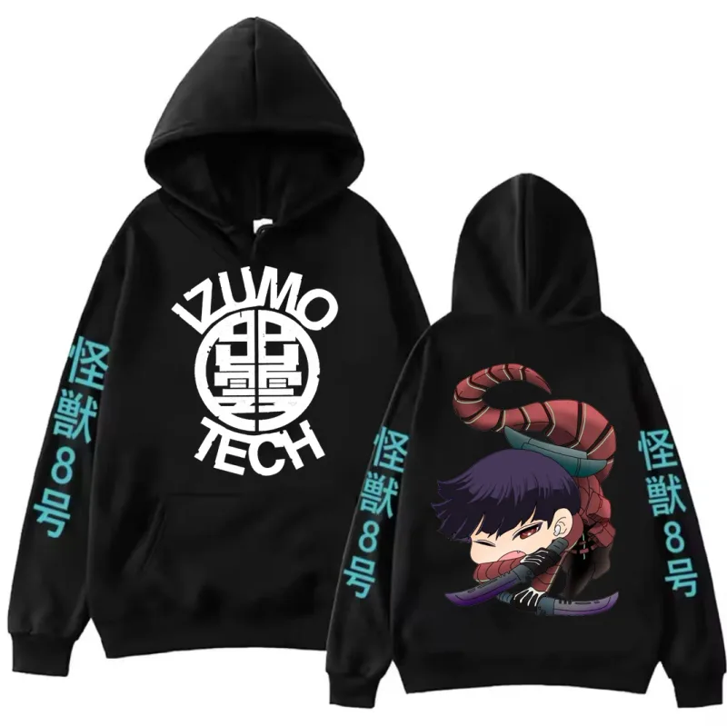 Anime Kaiju No 8 Soushirou Hoshina Cartoon Hoodies Oversized Hooded Sweatshirt Long Sleeves Cotton Hoodie Men Women Clothes — image 10