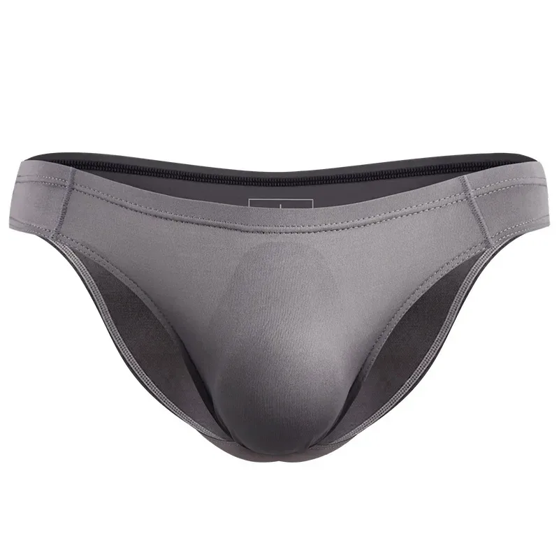 2PCS Men's Underpants Ice Silk Breathable Sexy Thin U Convex Transparent One Piece Low Waist Triangle Shorts Head — image 20