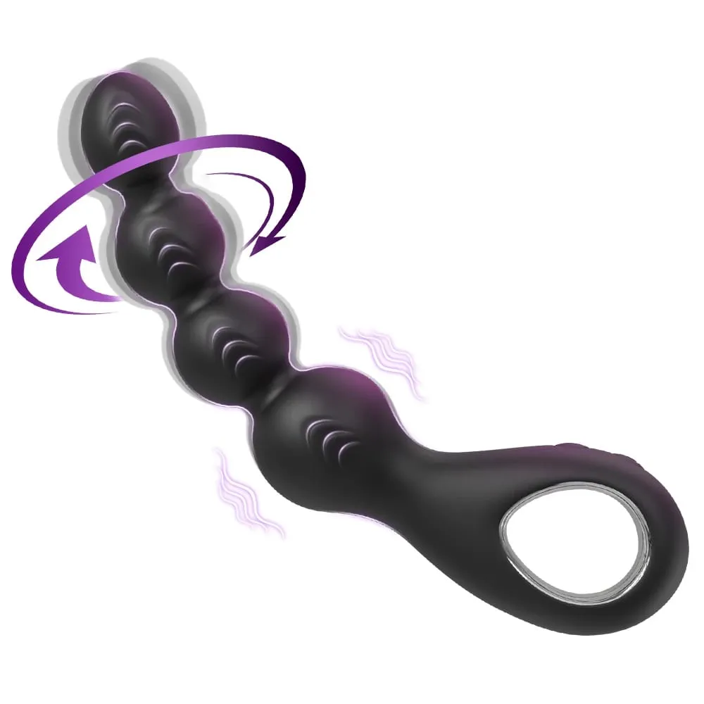 Vibrating Anal Beads Butt Plug Vibrator 360° Rotation Male Prostate Massager Anal Plug Stimulator Sex Toys for Women Men — image 1